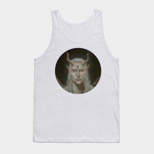 Awesome Beautiful 3 Eyed Angel Devil White Demon Tank Top